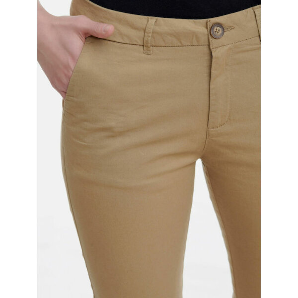 Funky Buddha Γυναικείο Chino Παντελόνι Μπεζ - Image 4