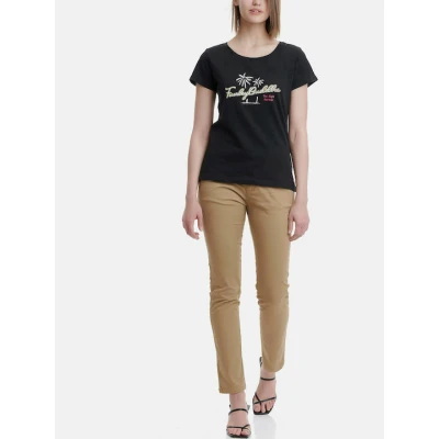 Funky Buddha Γυναικείο Chino Παντελόνι Μπεζ