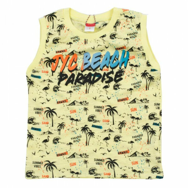 Παιδικό Σετ Μπλούζα με Σορτς για Αγόρι Joyce 13908 Yellow-Grey - Image 3