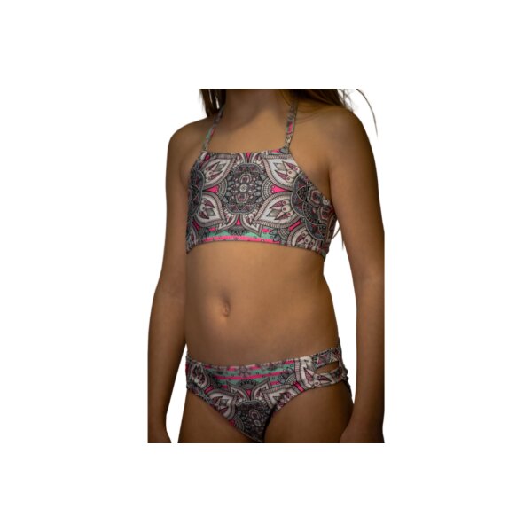 Μπικίνι μέντα-pink all-over retro print CL22-057-M CHRISTINA LAGOPOULOU - Image 4