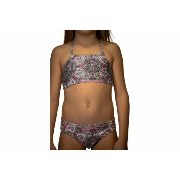 Μπικίνι μέντα-pink all-over retro print CL22-057-M CHRISTINA LAGOPOULOU - Image 2