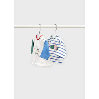 Σετ 2 μπλούζες μακρυμάνικες ECOFRIENDS Νεογέννητο αγόρι 22-01096-063