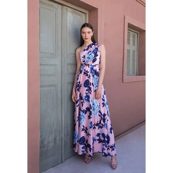 Εμπριμέ φόρεμα με έναν ώμο desiree 08.36112-l - Image 1