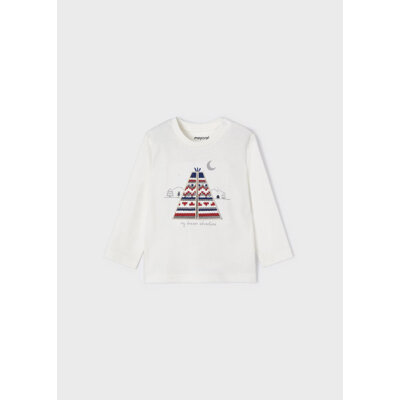 Μπλούζα μακρυμάνικη Εκρού 12-02007-055