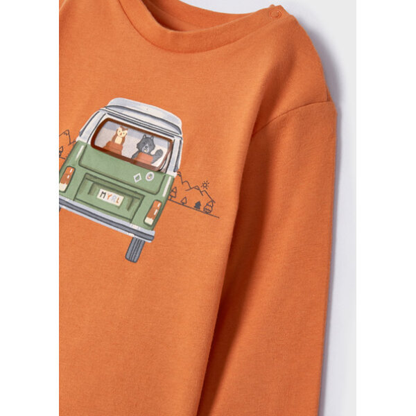 Μπλούζα μακρυμάνικη Πορτοκαλί 12-02008-058 - Image 4