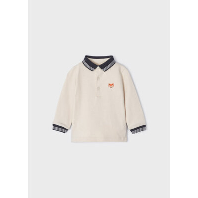Μπλούζα Πόλο μακρυμάνικο Μπέζ 12-02157-059