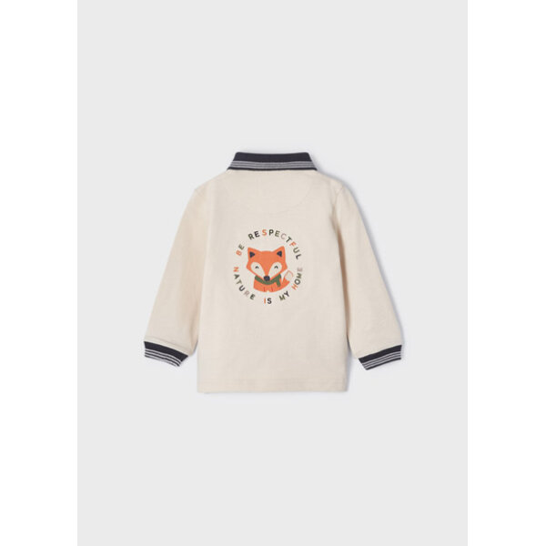 Μπλούζα Πόλο μακρυμάνικο Μπέζ 12-02157-059 - Image 2