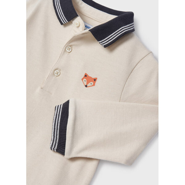 Μπλούζα Πόλο μακρυμάνικο Μπέζ 12-02157-059 - Image 3