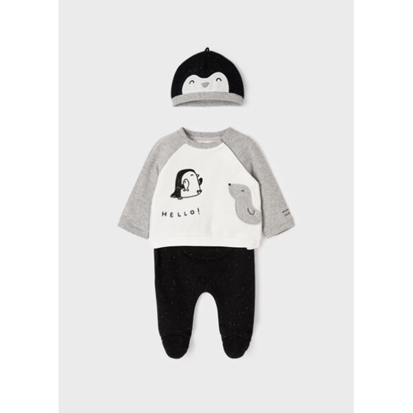 Σετ φορμάκι με σκούφο ECOFRIENDS Νεογέννητο 12-02513-020 - Image 1