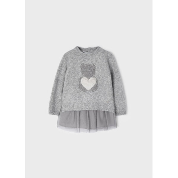 12-02941-052-M-4 Φόρεμα πλεχτό συνδυασμένο Μπέζ 12-02941-052 - Image 1