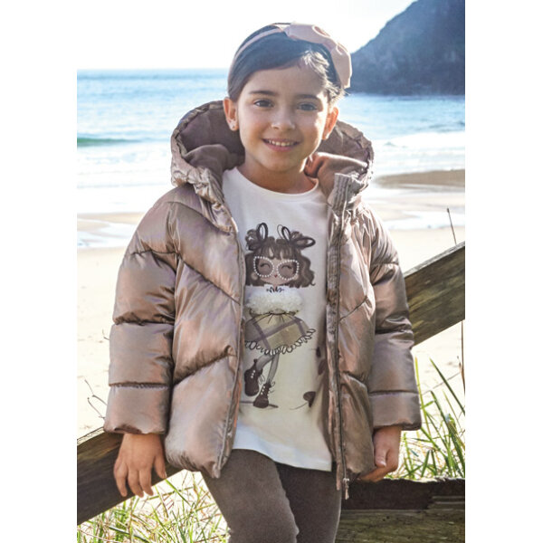 12-04487-044-M-1 ΜΠΟΥΦΑΝ ΓΥΑΛΙΣΤΕΡΟ ΧΡΥΣΟ ΡΟΖ ΚΟΡΙΤΣΙ MAYORAL 12-04487-044 - Image 1