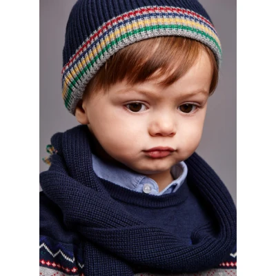 Σετ Σκούφος κασκόλ γάντια Μπλέ 12-10278-053