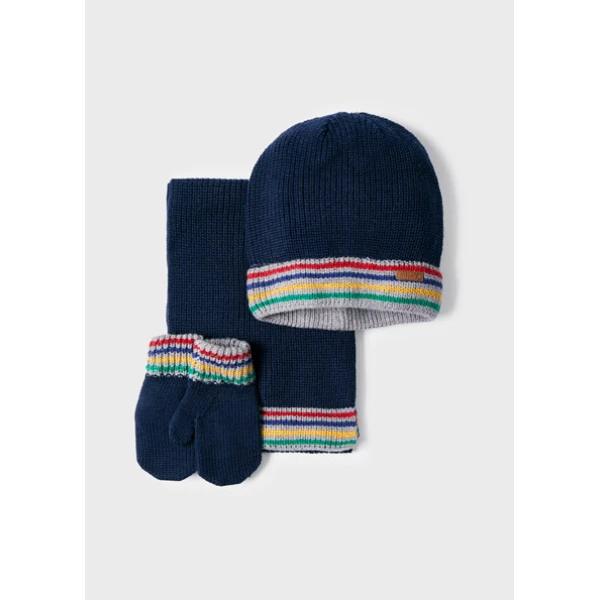 Σετ Σκούφος κασκόλ γάντια Μπλέ 12-10278-053 - Image 2