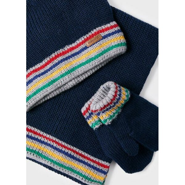 Σετ Σκούφος κασκόλ γάντια Μπλέ 12-10278-053 - Image 3