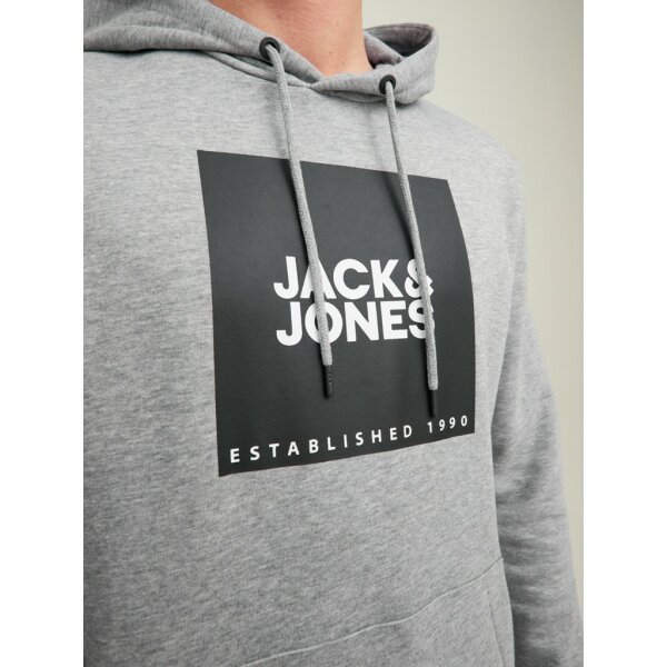 Ανδρική  Φούτερ Κουκούλα  JACK & JONES 12213245 Γκρί - Image 4