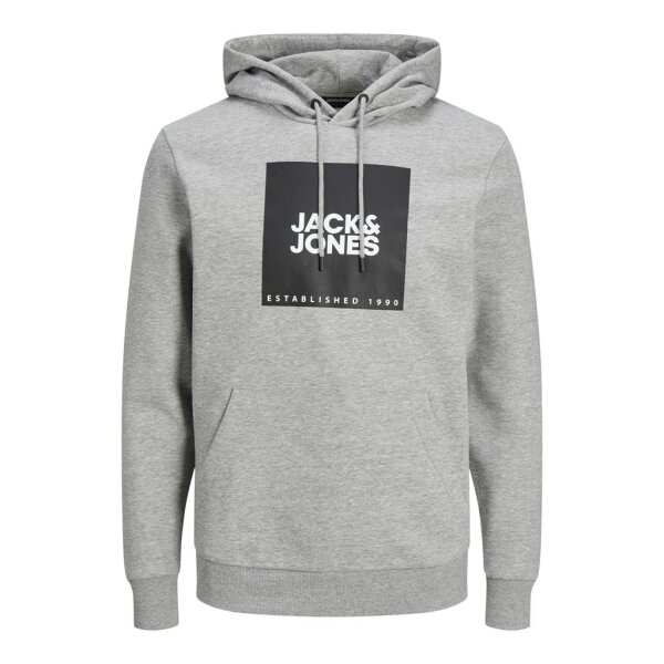 12213245_3959667_front Ανδρική Φούτερ Κουκούλα JACK & JONES 12213245 Γκρί - Image 1