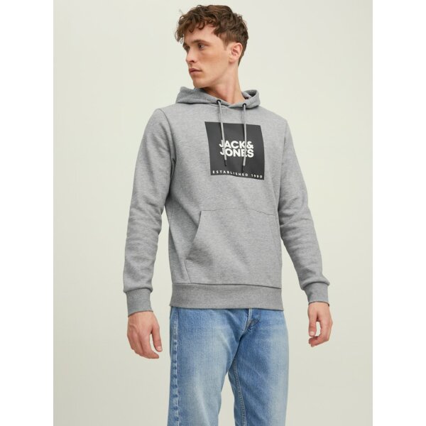 Ανδρική  Φούτερ Κουκούλα  JACK & JONES 12213245 Γκρί - Image 8