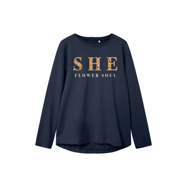 13204629_3998063_front Μπλούζα κορίτσι Name it Μπλέ 13204629 - Image 1