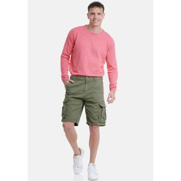 Ανδρική Βερμούδα Gargo FUNKY BUDDHA  FBM00102403 Χακί - Image 4