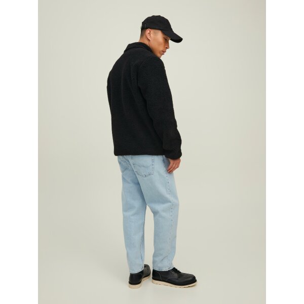 JACK&JONES_All-Year_3960105_12215136 (2) Ανδρική Ζακέτα FLEECE JACK & JONES 12215136 Μαύρο - Image 3