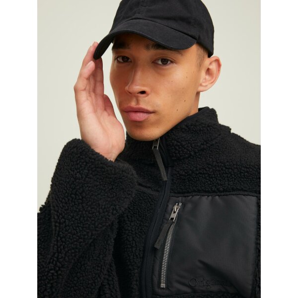 JACK&JONES_All-Year_3960105_12215136 (6) Ανδρική Ζακέτα FLEECE JACK & JONES 12215136 Μαύρο - Image 7
