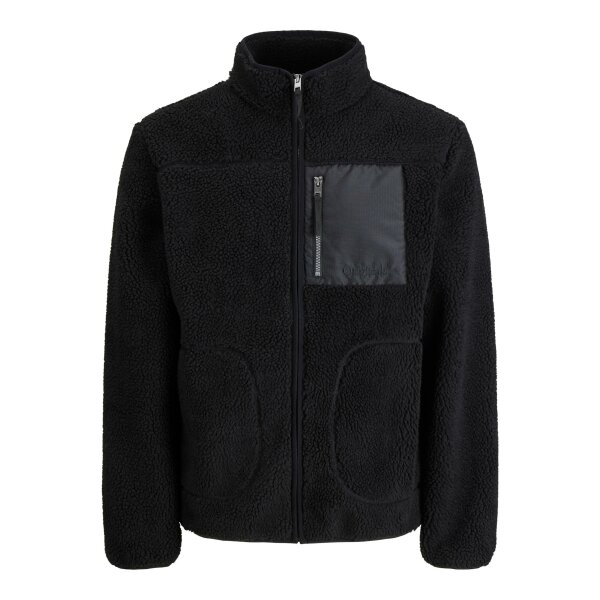JACK&JONES_All-Year_3960105_12215136 Ανδρική Ζακέτα FLEECE JACK & JONES 12215136 Μαύρο - Image 1