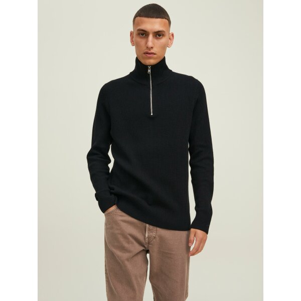 JACK&JONES_All-Year_3979929_12216768 (1) Ανδρικό Πλεκτό με Φερμουάρ JACK & JONES 12216768 Μαύρο - Image 2