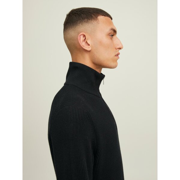 JACK&JONES_All-Year_3979929_12216768 (5) Ανδρικό Πλεκτό με Φερμουάρ JACK & JONES 12216768 Μαύρο - Image 6