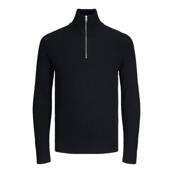JACK&JONES_All-Year_3979929_12216768 Ανδρικό Πλεκτό με Φερμουάρ JACK & JONES 12216768 Μαύρο - Image 1