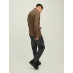 Ανδρικό Πλεκτό με Φερμουάρ JACK & JONES 12216768 Καφέ - Image 3