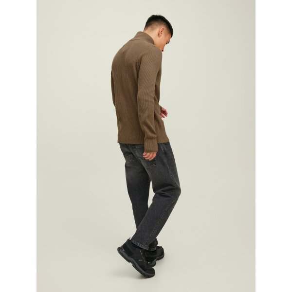 Ανδρικό Πλεκτό με Φερμουάρ JACK & JONES 12216768 Καφέ - Image 3