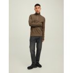 Ανδρικό Πλεκτό με Φερμουάρ JACK & JONES 12216768 Καφέ - Image 4