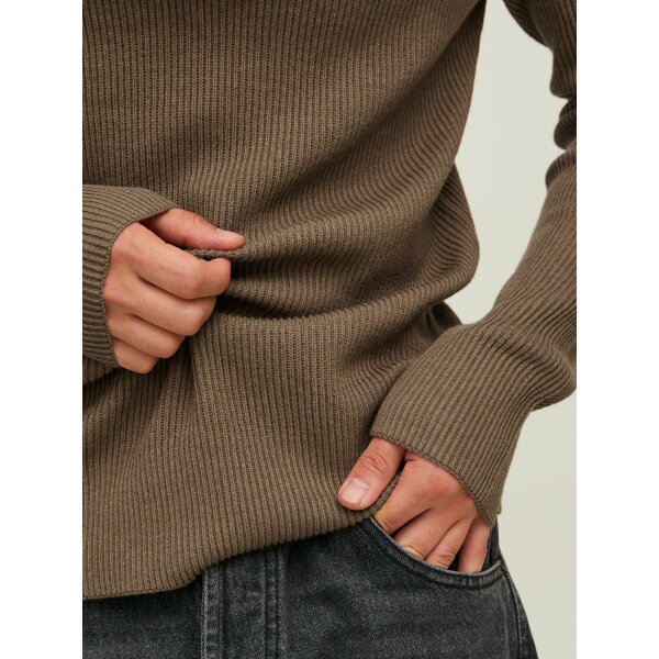 Ανδρικό Πλεκτό με Φερμουάρ JACK & JONES 12216768 Καφέ - Image 5