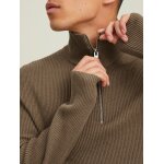 Ανδρικό Πλεκτό με Φερμουάρ JACK & JONES 12216768 Καφέ - Image 6
