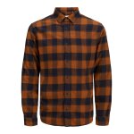 Ανδρικό Πουκάμισο Φανέλα JACK & JONES 12212128 Καρό Καφέ Μπλέ