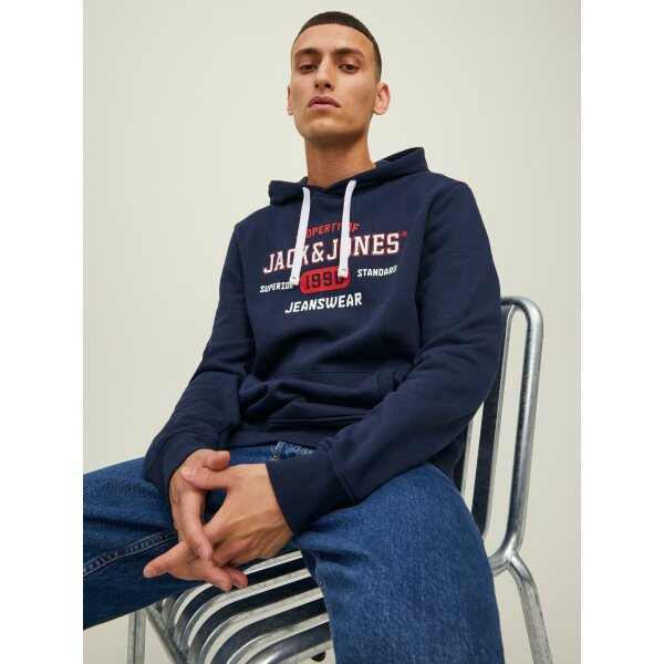 Ανδρική φούτερ Κουκούλα JACK & JONES 12211551 Μπλέ - Image 6