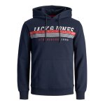Ανδρική φούτερ Κουκούλα JACK & JONES 12211541 Μπλέ