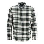 Ανδρικό Πουκάμισο Καρό Φανέλα JACK & JONES 12215095 Άσπρο-Μαύρο