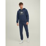Ανδρική Φούτερ Κουκούλα JACK & JONES 12213245 Μπλέ - Image 4