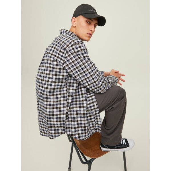 Ανδρικό Πουκάμισο Καρό  JACK & JONES 12215489 Λευκό - Image 2