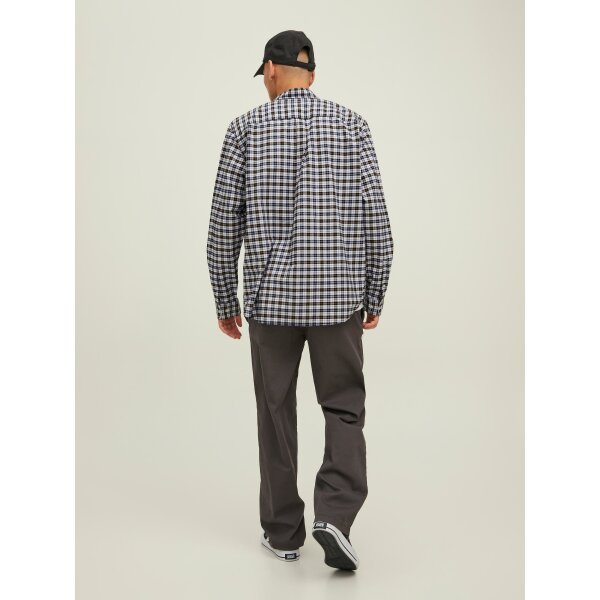 Ανδρικό Πουκάμισο Καρό  JACK & JONES 12215489 Λευκό - Image 5