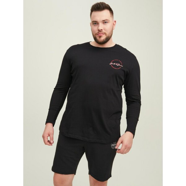 JACK&JONES_AutumnWinter_4017288_12219008 (1) Ανδρική Μπλούζα Μακρυμάνικη JACK & JONES PLUS SIZE 12219008 Μαύρο - Image 2