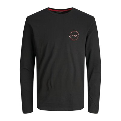 Ανδρική Μπλούζα Μακρυμάνικη JACK & JONES PLUS SIZE 12219008 Μαύρο