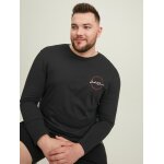 Ανδρική Μπλούζα Μακρυμάνικη JACK & JONES PLUS SIZE 12219008 Μαύρο - Image 6