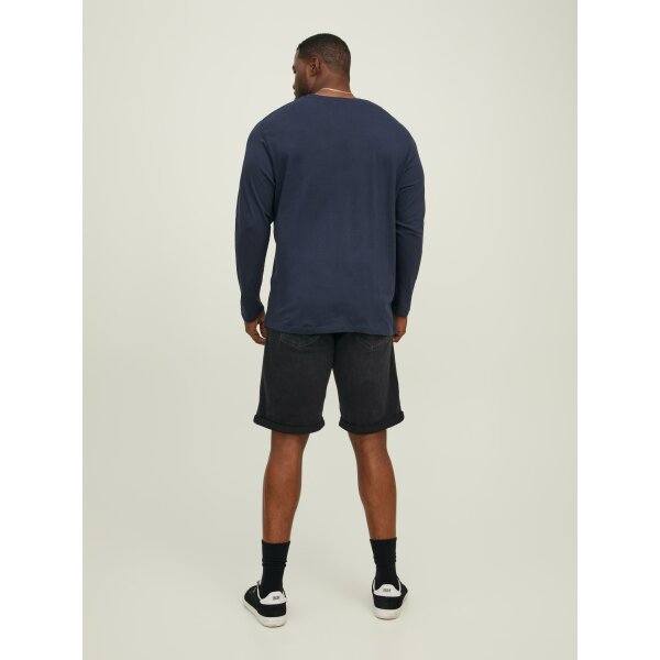 JACK&JONES_AutumnWinter_4017289_12219008 (1) Ανδρική Μπλούζα Μακρυμάνικη JACK & JONES PLUS SIZE 12219008 Μπλέ - Image 2