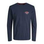Ανδρική Μπλούζα Μακρυμάνικη JACK & JONES PLUS SIZE 12219008 Μπλέ