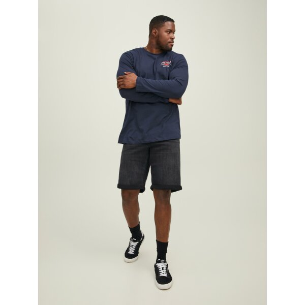 JACK&JONES_AutumnWinter_4017289_12219008 (2) Ανδρική Μπλούζα Μακρυμάνικη JACK & JONES PLUS SIZE 12219008 Μπλέ - Image 3