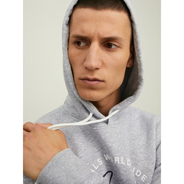 Ανδρική  Φούτερ Κουκούλα  JACK & JONES 12219670 Γκρί - Image 7