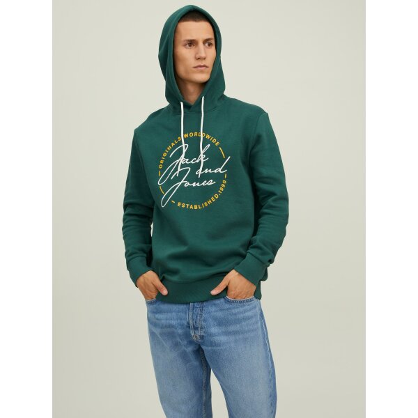 JACK&JONES_AutumnWinter_4026285_12219670 (2) Ανδρική  Φούτερ Κουκούλα  JACK & JONES 12219670 Πράσινο - Image 3