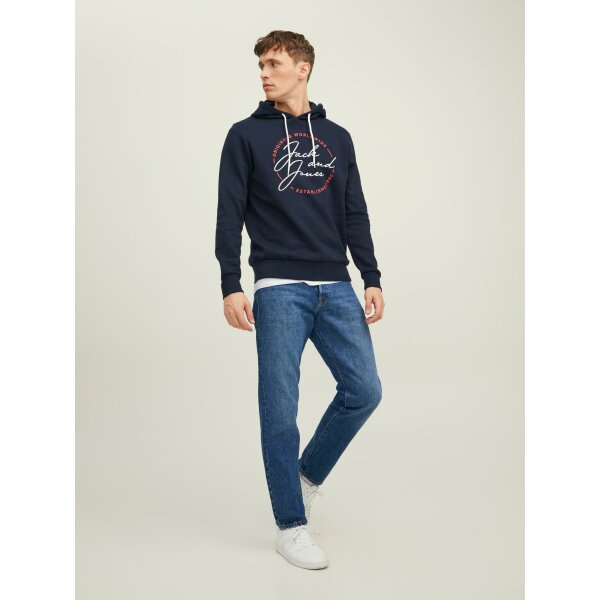 JACK&JONES_AutumnWinter_4026286_12219670 (3) Ανδρική  Φούτερ Κουκούλα  JACK & JONES 12219670 Μπλέ - Image 4